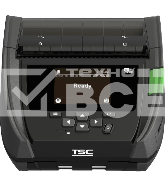 Принтер этикеток мобильный TSC Alpha-40L прямая термопечать, 203 dpi, 127 мм/сек, Bluetooth, USB, Wi-Fi, чёрный