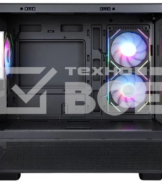 Корпус 1STPLAYER MIKU Mi5 ARGB Black / mATX / 3x120mm ARGB fans / Mi5-BK-2FC7R-1FC7