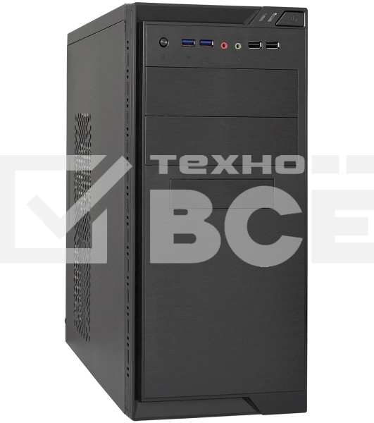 Компьютерный корпус Minitower ExeGate MA-372UX-UNS350 (mATX, БП UNS350 с вент. 12см, 2хUSB+2хUSB3.0, аудио, черный)