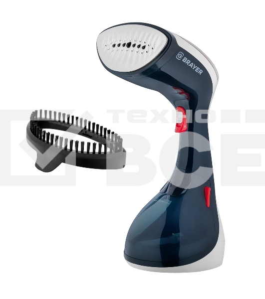 Отпариватель BRAYER BR4123, 1630 Вт, пар 25 г/мин, съем.щетка, фиксация пара, 270 мл