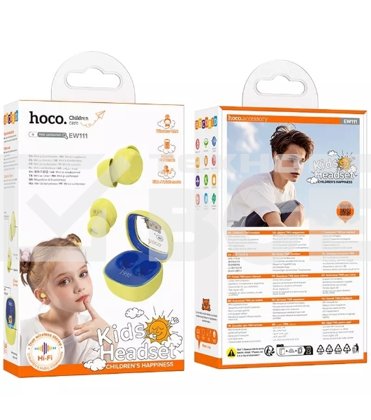Беспроводные наушники HOCO (6942007645959) EW111 Friendly, Yellow