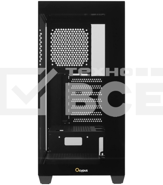 Компьютерный корпус Ocypus Gamma C72 BK ATX/win/black/no PSU/Tempered Glass