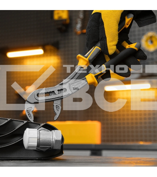 Клещи переставные Denzel трехкомпонентные рукоятки 240 мм