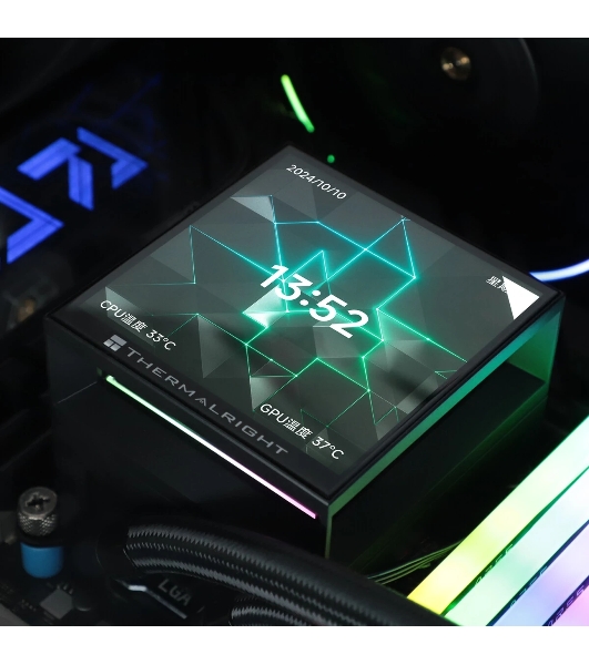 Система жидкостного охлаждения Thermalright Hyper Vision 360 ARGB Soc-AM5/AM4/1151/1200/2066/2011/1700 черный 4-pin 29.6dB Al LCD Ret (H-VISION-360-BL-ARGB)