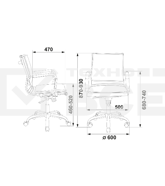 Кресло руководителя Бюрократ CH-993-LOW/M01 черный M01, низкая спинка, сетка, крестовина хром