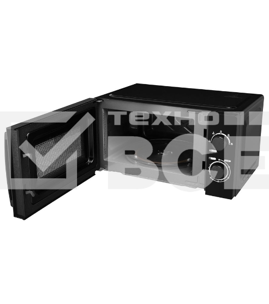 Микроволновая печь Hyundai HYM-M2008 черный, 20 л, 700 Вт, переключатели - поворотный механизм