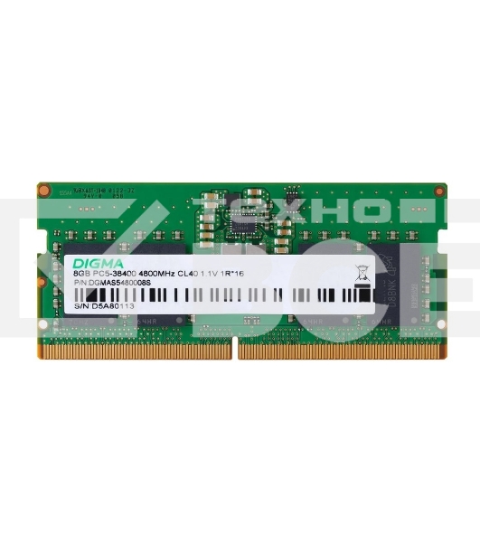 Оперативная память Digma, DDR5, 8GB (1x8GB), 4800MHz, CL40, SO-DIMM