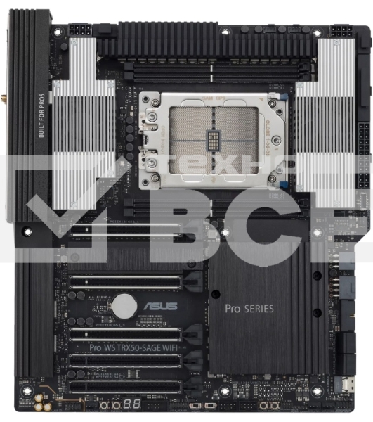 Материнская плата ASUS Pro WS TRX50-SAGE WIFI, sTR5, AMD TRX50, 4xDDR5, 4xSATA, 3xM.2, 1xSlimSAS, 1xPCI-E 5.0 x8, 1xPCI-E 4.0 x16, 1xPCI-E 4.0 x4, 2x 10Gb LAN, 2xUSB-A 2.0, 6xUSB-A 3.2 Gen 2, 1xUSB-C 3.2 Gen 2x2, 2x3.5 мм, 5.1, E-ATX