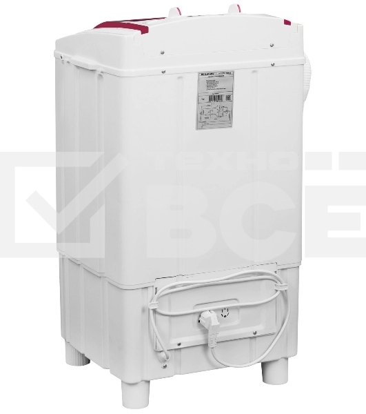 Стиральная машина Willmark МС-60/WM-60 белый, загрузка вертикальная 6 кг, Без отжима, класс: А
