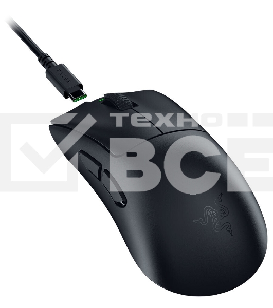 Мышь беспроводная/проводная Razer DeathAdder V3 HyperSpeed черный, 6400 dpi, радиоканал, USB, кнопки - 6