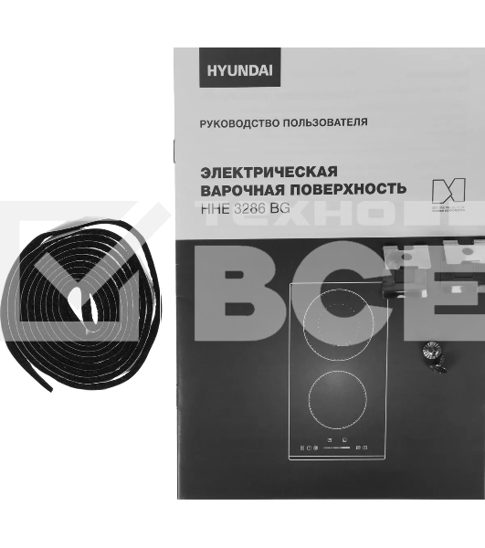 Электрическая варочная поверхность Hyundai HHE 3286 BG черный