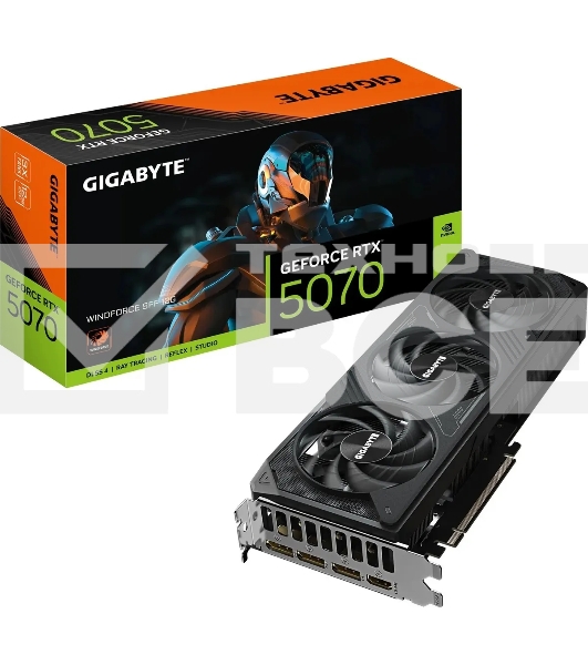 Видеокарта Gigabyte PCI-E GV-N5070WF3-12GD 1.0 NVIDIA GeForce RTX 5070 12Gb 192bit GDDR7 2542/28000 HDMIx1 DPx3 HDCP Ret