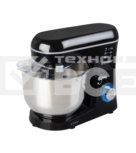 Миксер планетарный Endever Sigma-120, черный, мощность 1800 Вт, объем чаши 6 л, планетарная система смешивания, 2 шт/уп.