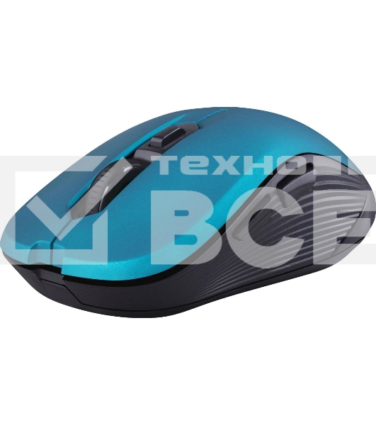 Мышь беспроводная Defender Gassa MM-105 бирюзовый, 1600 dpi, радиоканал, USB, кнопки - 6
