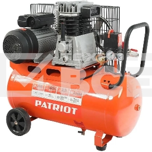 Компрессор Patriot поршневой ременной PTR 50-360I, 360 л/мин, 10 бар, 2200 Вт, 50 л, быстросъемный 1/4