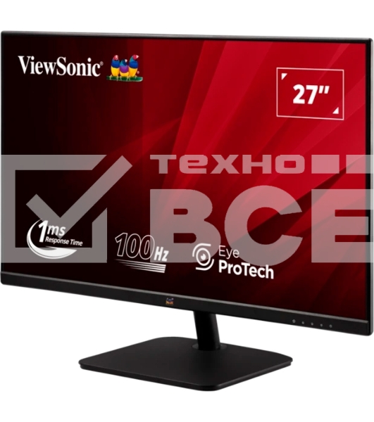 Монитор 27' ViewSonic VA2732-H-2 IPS 1920x1080, 100 Гц, 1 мс (MPRT), 16:9, 250 кд/м², VGA, HDMI 1.4, HDR10, Adaptive-Sync, черный