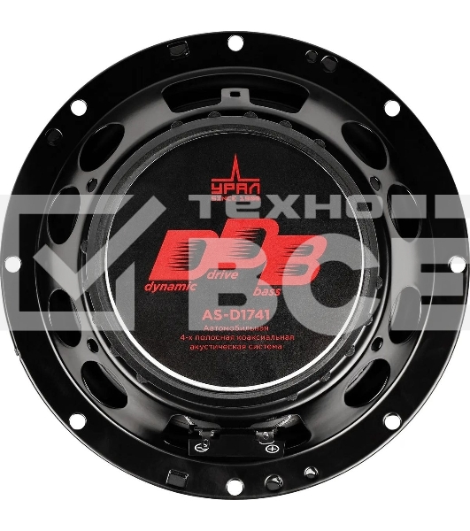 Колонки автомобильные Ural DDB AS-D1741 190Вт 16см (6.5дюйм) (ком.:2кол.) коаксиальные четырехполосные