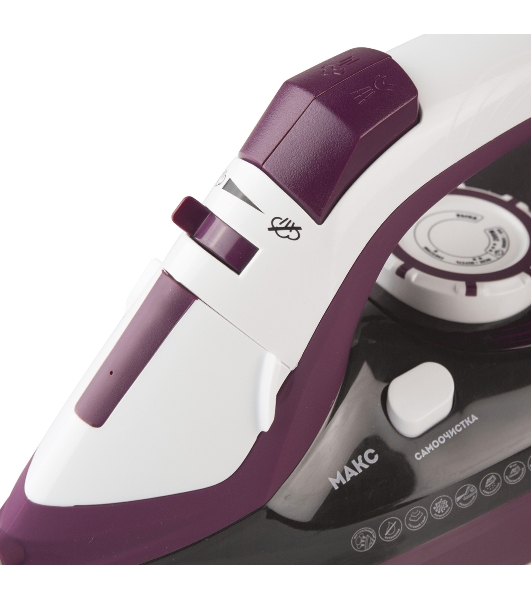 Утюг Galaxy Line GL 6108 бордовый/белый, 2400 Вт, 50 г/мин, 230 г/мин, 500 мл