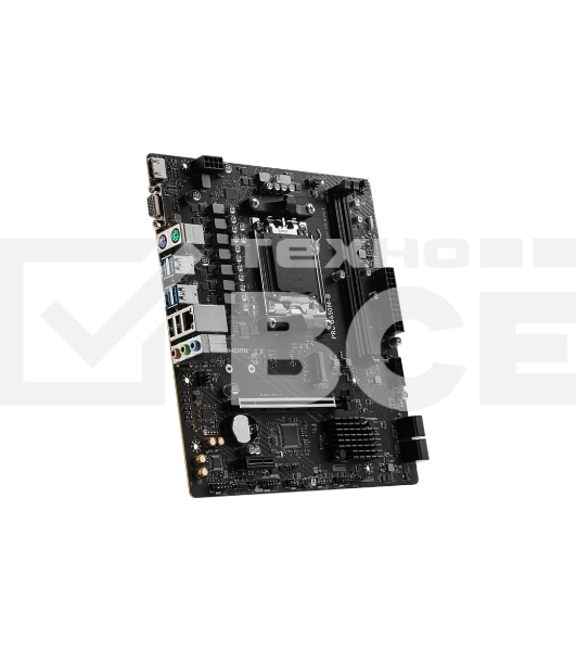 Материнская плата MSI PRO B650M-B, AM5, AMD B650, 2xDDR5, 4xSATA, 1xM.2, 1xPCI-E 4.0 x16, 1xPCI-E 4.0 x1, 1xHDMI, 1xVGA, 1x2.5Gb LAN, 2xUSB 2.0, 4xUSB 3.2 Gen 1, 3x3.5 мм, 7.1, Micro-ATX