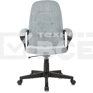 Кресло руководителя Бюрократ CH 002 Fabric серо-голубой Light-28 крестов. пластик