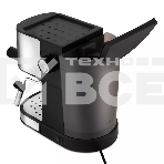 Кофеварка рожковая Kitfort KT-753 черный/нержавеющая сталь, молотый, 1 л, 850 Вт, 15 Бар, фото2