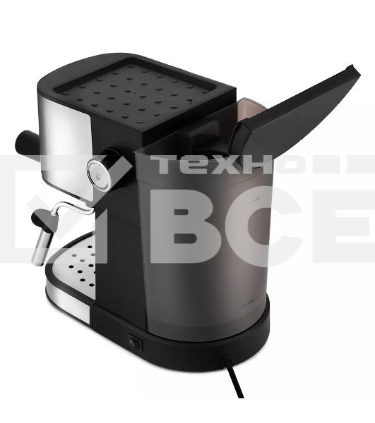 Кофеварка рожковая Kitfort KT-753 черный/нержавеющая сталь, молотый, 1 л, 850 Вт, 15 Бар