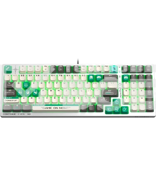 Клавиатура A4Tech Bloody S98 Pixels Green проводная USB белый/бежевый