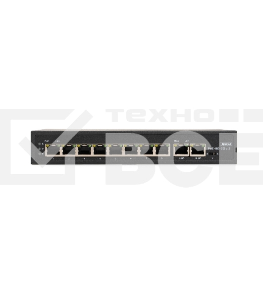 Коммутатор SKAT PoE-8E-2G v.2 PoE Plus 120Вт порты: 8-Ethernet 2-Uplink