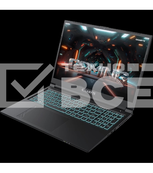 Ноутбук Gigabyte G6 черный KF-H3KZ853KD, KF Intel Core i7-13620H/16Gb/SSD512Gb/RTX4060 8Gb/16