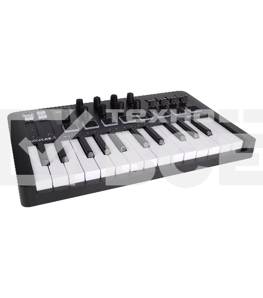 Клавиатура MIDI [231502] Arturia [MiniLAB 3 Black Edition] 25 клавиш, 8 энкодеров, 8 RGB пэдов, 8 фейдеров, дисплей, сенсорные регуляторы Pitch/Modulation, MIDI-выход, 1/4