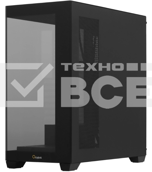 Компьютерный корпус Ocypus Gamma C72 BK ATX/win/black/no PSU/Tempered Glass