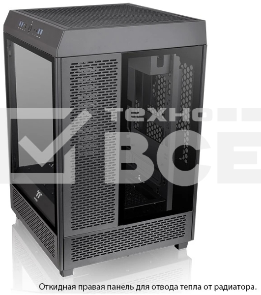 Компьютерный корпус Thermaltake The Tower 500 черный без БП ATX 1x120мм 3x140мм 4xUSB 3.0 2xUSB3.1 audio bott PSU