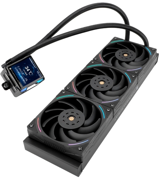 Система жидкостного охлаждения Thermalright Elite Vision 360 ARGB Soc-AM5/AM4/1200/1700/1851 черный 4-pin 27.7dB Al LCD Ret (E-VISION-360-BL-ARGB)