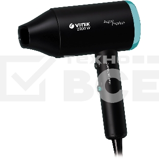 Фен Vitek VT-1324 2200Вт черный/зеленый