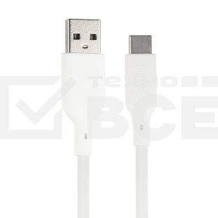 Кабель QUMO 32958 USB-A на Type-C, силиконовый, 1м, 3A, 18W (белый)