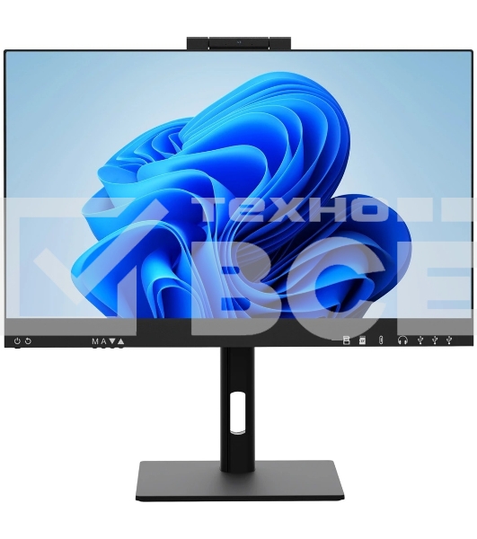 Моноблок HIPER W18 23.8'(1920x1080 (матовый) IPS)/Intel Core i5 14400(2.5Ghz)/16384Mb/512PCISSDGb/noDVD/BT/WiFi/war 1y/6.45kg/черный/Win11Pro + Cam 5.0 SD/Беспроводные МК/WiFi6