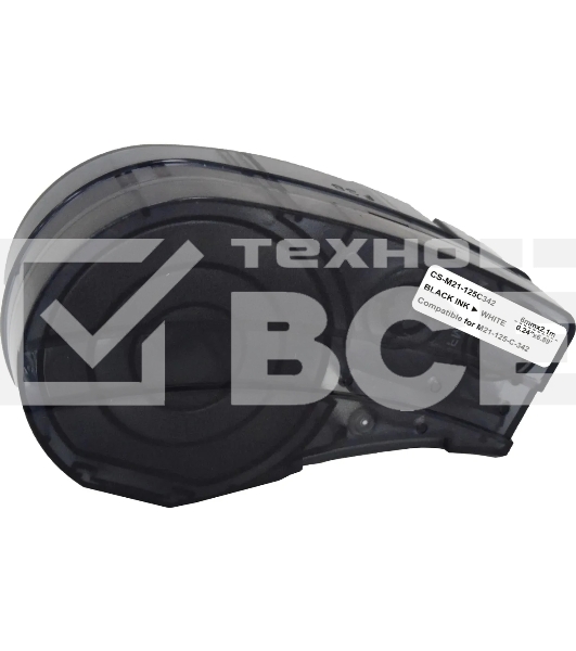 Картридж ленточный Cactus CS-M21-125C342 черный шрифт, белый фон (6 мм, 2.1 м) для Brady BMP21-PLUS, BMP21, BMP21-LAB
