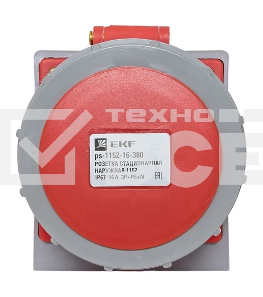 Розетка стационарная наружная EKF 1152 ps-1152-16-380 PROxima 3Р+РЕ+N 16А 380В IP67