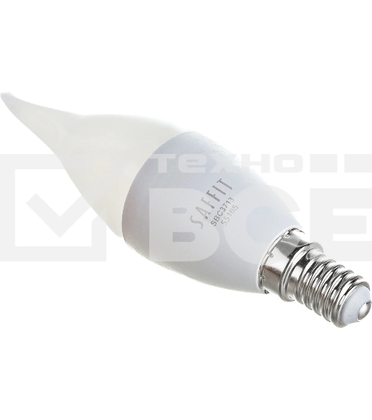 Лампа светодиодная SAFFIT SBC3713 (55165) 13 вт Е14 белый матовая свеча на ветру