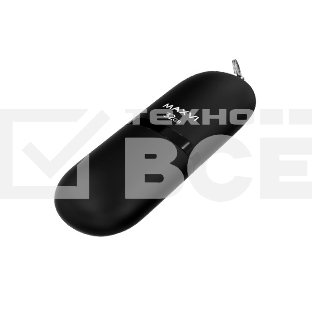 Флеш диск Maxvi SF 32GB USB 2.0 black, монолит с колпачком, soft touch