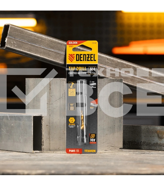 Сверло-метчик Denzel М4 х 0,7 мм, Р6М5