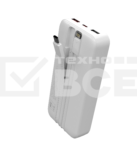 Портативный аккумулятор MORE CHOICE (4620202552822) PB35-20 20000mAh 2USB+1Type-C 3.0A 22.5W+PD20W+QC3.0, белый