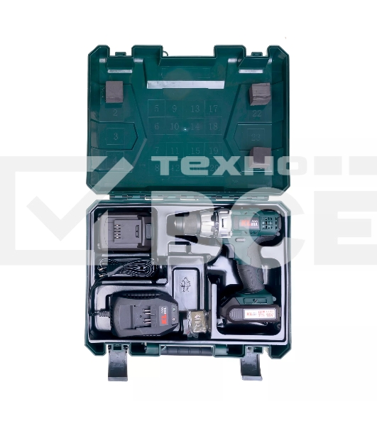 Профессиональный шуруповерт аккумуляторный Klpro KLNM18-20 (18В, Li-ion-2шт, 2.0А·ч, 40Нм, 2 скорости, подсветка, магнитная бита,З/У,в кейсе)