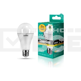 Лампа cветодиодная Camelion LED20-A65/830/E27 20Вт 220В 13164