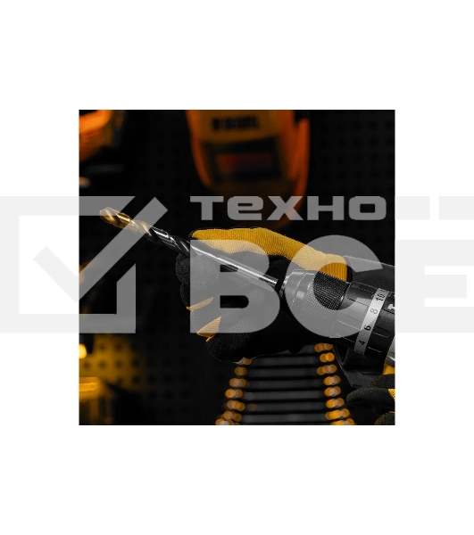 Сверло спиральное по металлу Denzel 12 x 151мм, Р6М5, Golden Tip, многогранная заточка