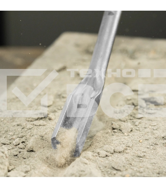 Зубило Denzel канальное, 14 х 22 х 250 мм, 40Cr, SDS PLUS