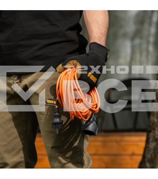 Удлинитель-шнур силовой Garden Series Denzel ПВС, 10 м, 1 розетка, 3x1 мм