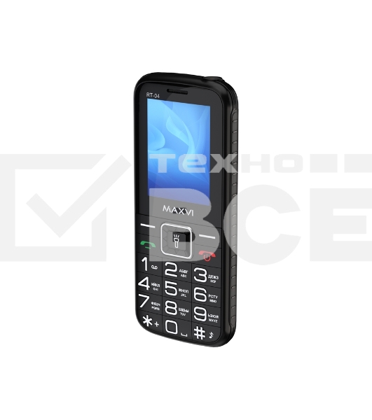 Телефон Maxvi RT-04 black + док-станция