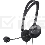 Гарнитура проводная стерео Defender HN-102 накладные компактные 2 х 3.5 мм jack стерео кабель 1,8 м черный, фото 1