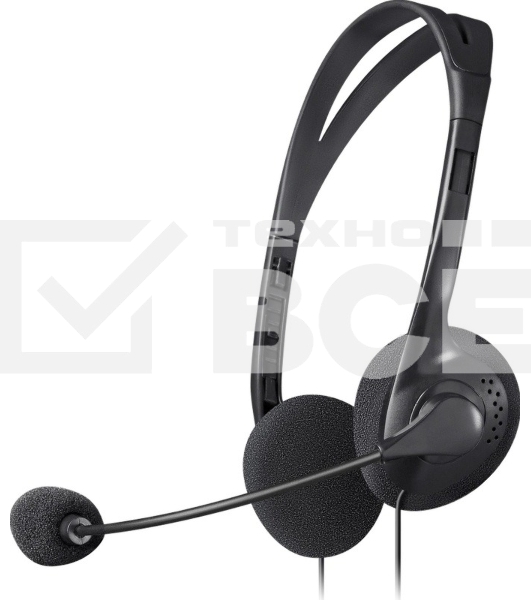 Гарнитура проводная стерео Defender HN-102 накладные компактные 2 х 3.5 мм jack стерео кабель 1,8 м черный